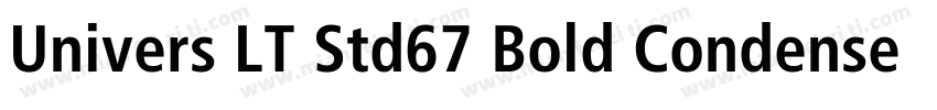 Univers LT Std67 Bold Condensed 24字体转换